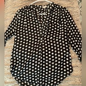 Sheer polka dot top